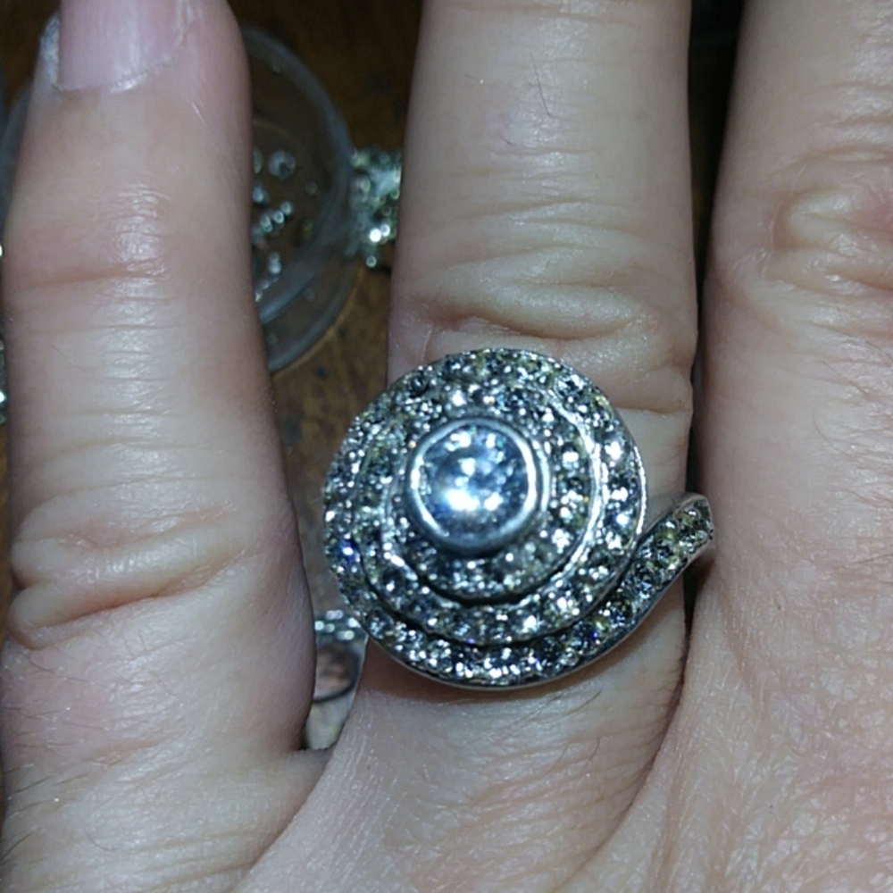 SALE! Nwot Sterling silver 925 Heavy Rings CZ stones